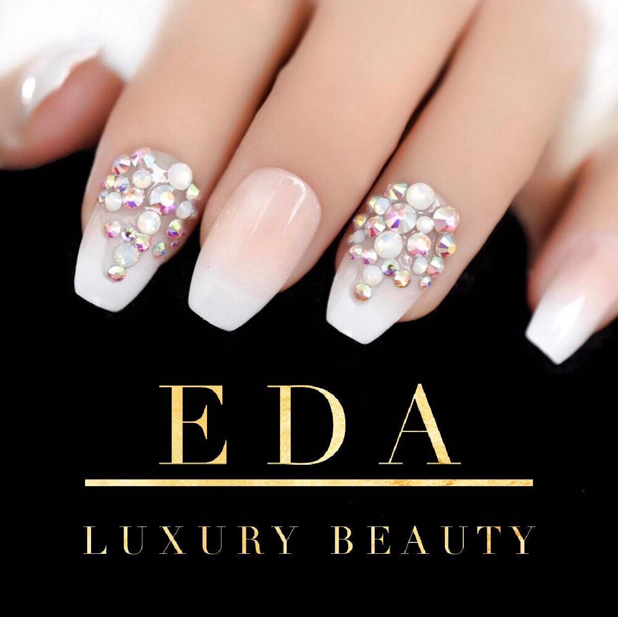 Eda Luxury Beauty Natural Nude Pink White Ombre French 3d Etsy Uk