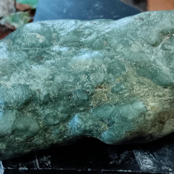 Rare as found Mendocino botryoidal jade. Raw untreated