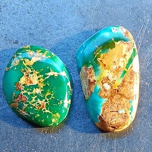 Preview of turquoise rings. Hot off the grinder