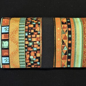 Boho Tabaktasche Ethno künstlerisches Muster mit Reißverschlusstasche und Fächern für Rauchzubehör klimaneutraler Versand sehr wenig Müll Bild 8