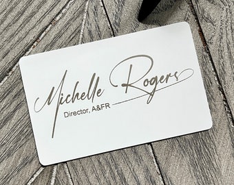 Tap-to-Share NFC Business Card | Custom White Metal
