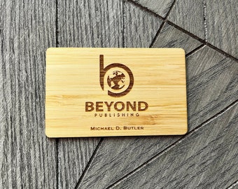 Custom Bamboo NFC Tap Business Card - Tap To Share Contact Info