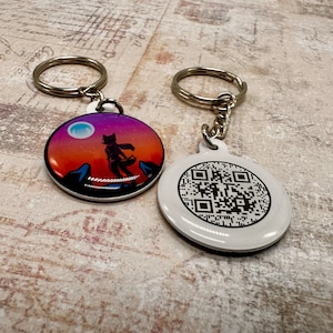 Llavero personalizado con código QR, toque para compartir, perfil digital, tarjeta de presentación digital