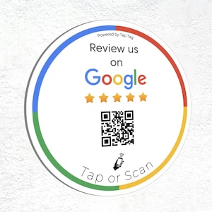 Sticky Tap Google Review Sign, Counter & Window sign, google reviews, tap to review, instant review sign
