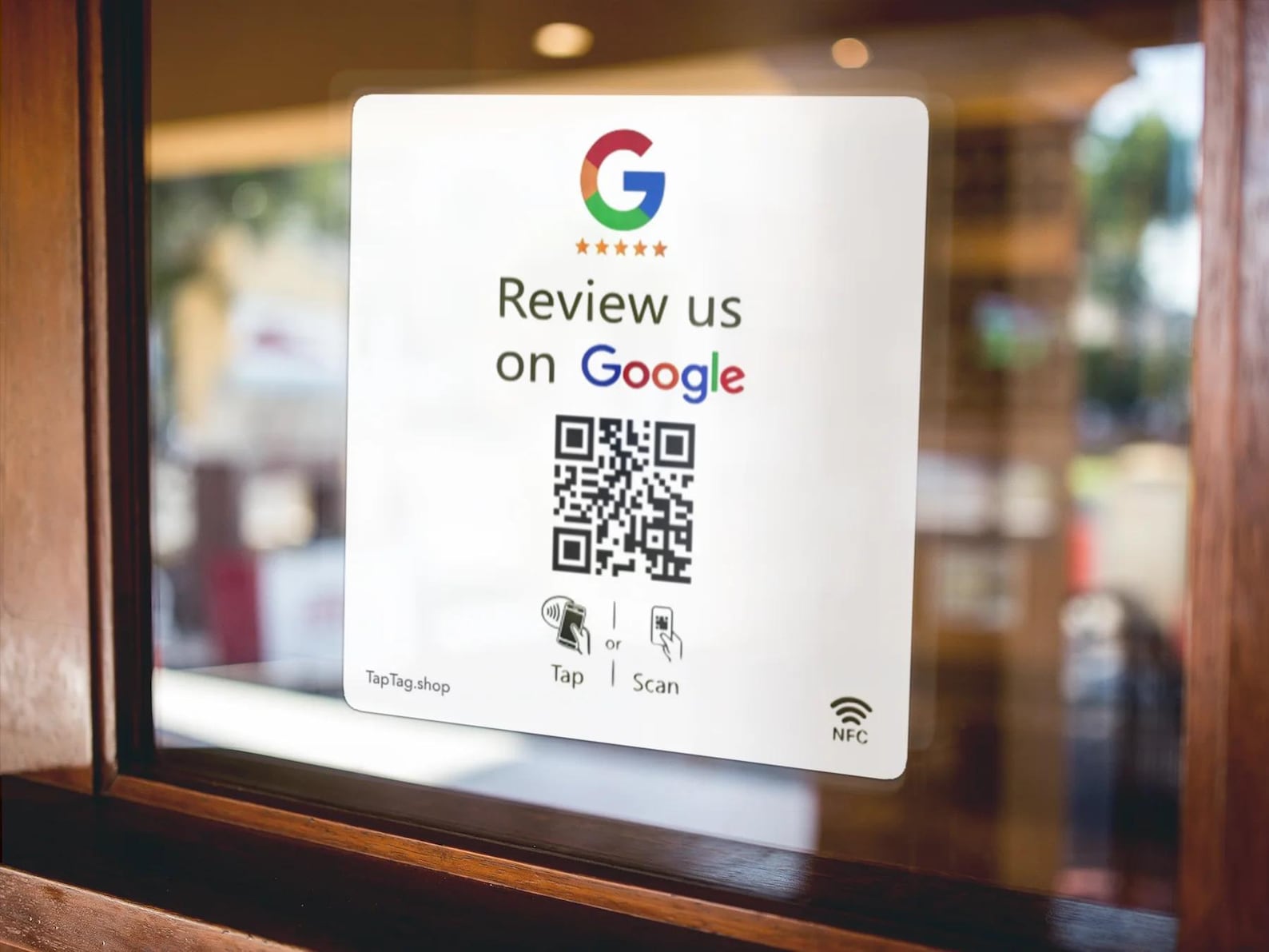 Google Review Window Sticker: Tap & Scan QR Code - Etsy