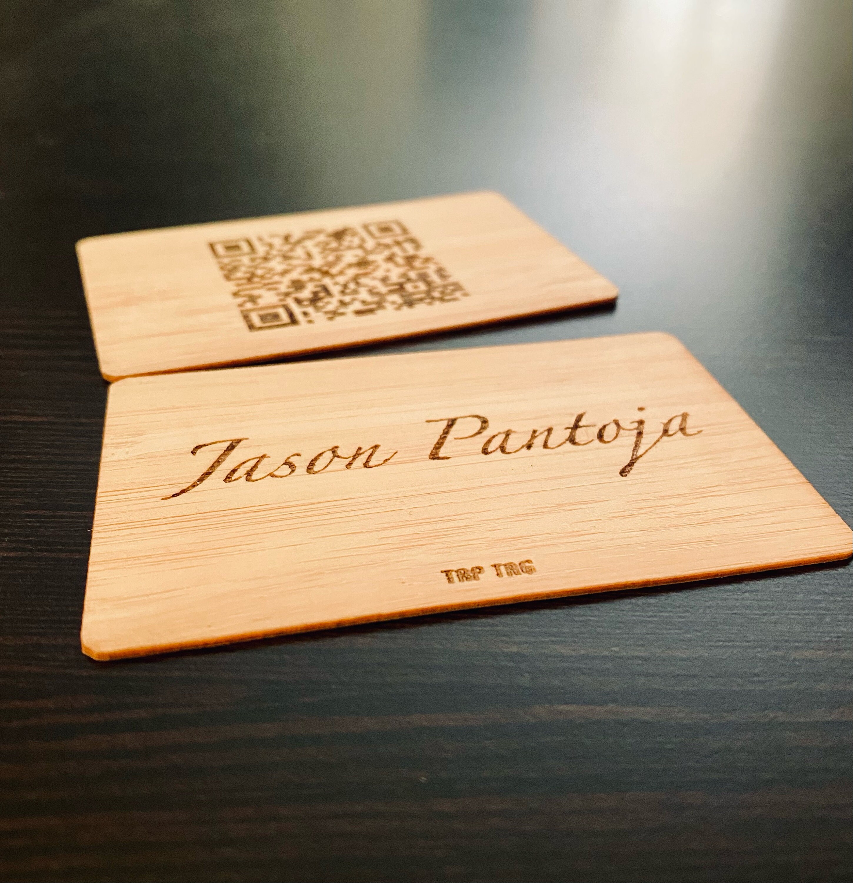 Custom Bamboo Business Card NFC enabled Etsy