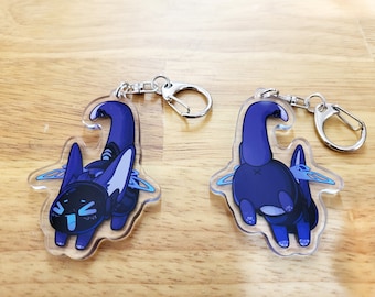 Dangle two sided protogen keychain