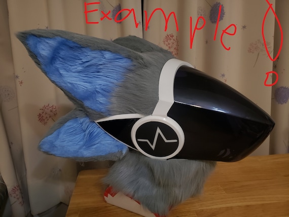 Protogen Fursuit Head and Paws NOT Made by Me Read the 