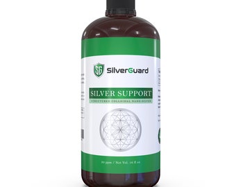 SilverGuard Colloidal Silver Liquid Immune Support | Pure Colloidal Nano Silver Water | 30ppm Structured Silver Hydrosol Immune Booster