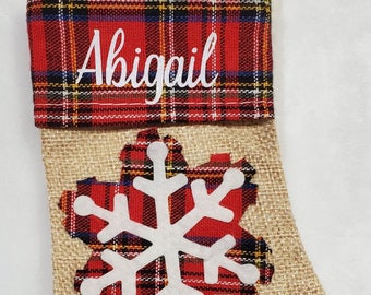 Medias de copos de nieve en miniatura, medias en miniatura personalizadas, medias en miniatura personalizadas, medias en miniatura de muñeco de nieve, medias en miniatura a cuadros