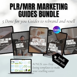 Done for you Digital Marketing Guide Bundle with Master Resell Rights MRR & Private Label Rights PLR Done-For-You Digital Products, MRR plr