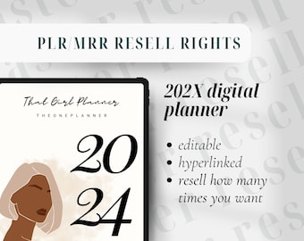 PLR 202X 2024 Digital Planner | Master Resell Rights | 202X plr Planner | PLR Digital Products | Resell Planner | Digital Journal | MRR