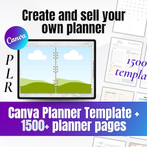 PLR Planner Template Bundle | Hyperlinked Planner Builder | Create your own Planner | PLR Digital Planner | Resell Planner