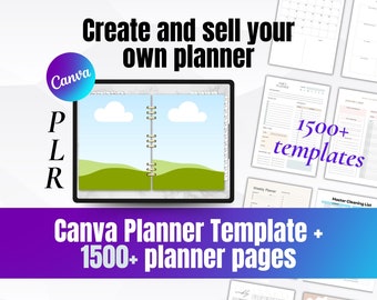 PLR Planner Template Bundle | Hyperlinked Planner Builder | Create your own Planner | PLR Digital Planner | Resell Planner