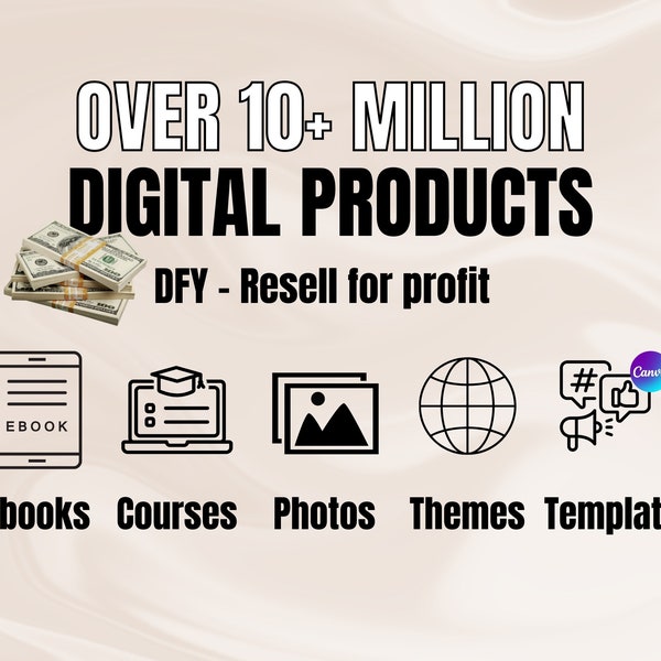 10M+ Ultimate Master Resell Digital Products Bundle | MRR Passive Income | MRR Digital Planners, Canva Templates, MRR Ebooks, plr products