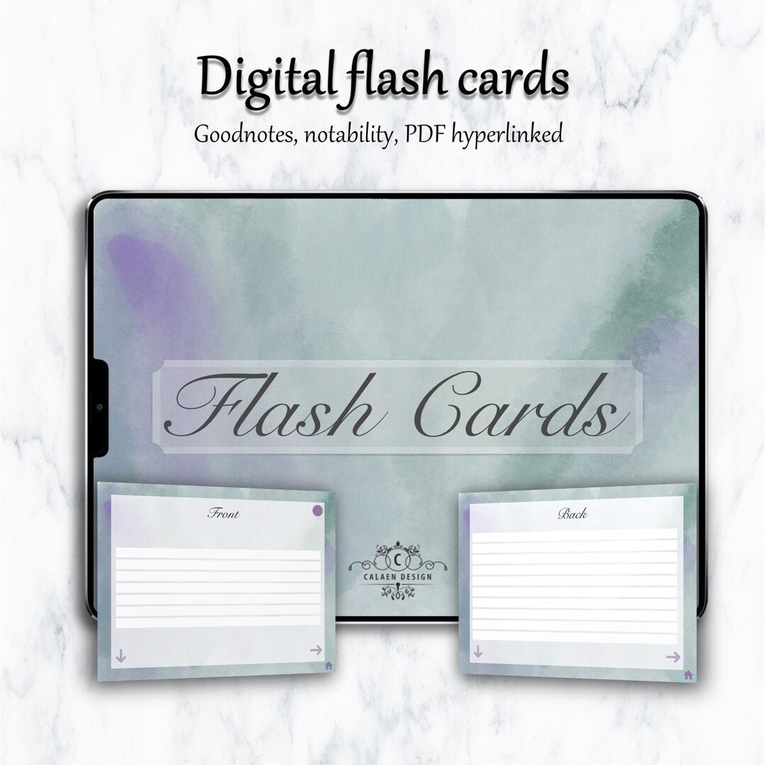 Digital Flashcards for Goodnotes Notability PDF Viewer Etsy