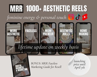 1100+ gezichtsloze video's | Esthetische haspels | Master-wederverkooprechten | MRR | Gedaan voor jou | DFY | Anoniem Instagram-account | Vrouwelijk gezichtsloos