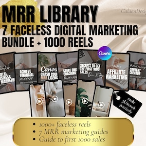 Done for you FACELESS Digital Marketing Guide Bundle Master Resell Rights MRR & Private Label Rights PLR Done-For-You Digital Products