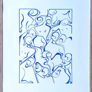 Original drawing. 50x70. Posca pen on paper. Graphic. Simple. | Etsy