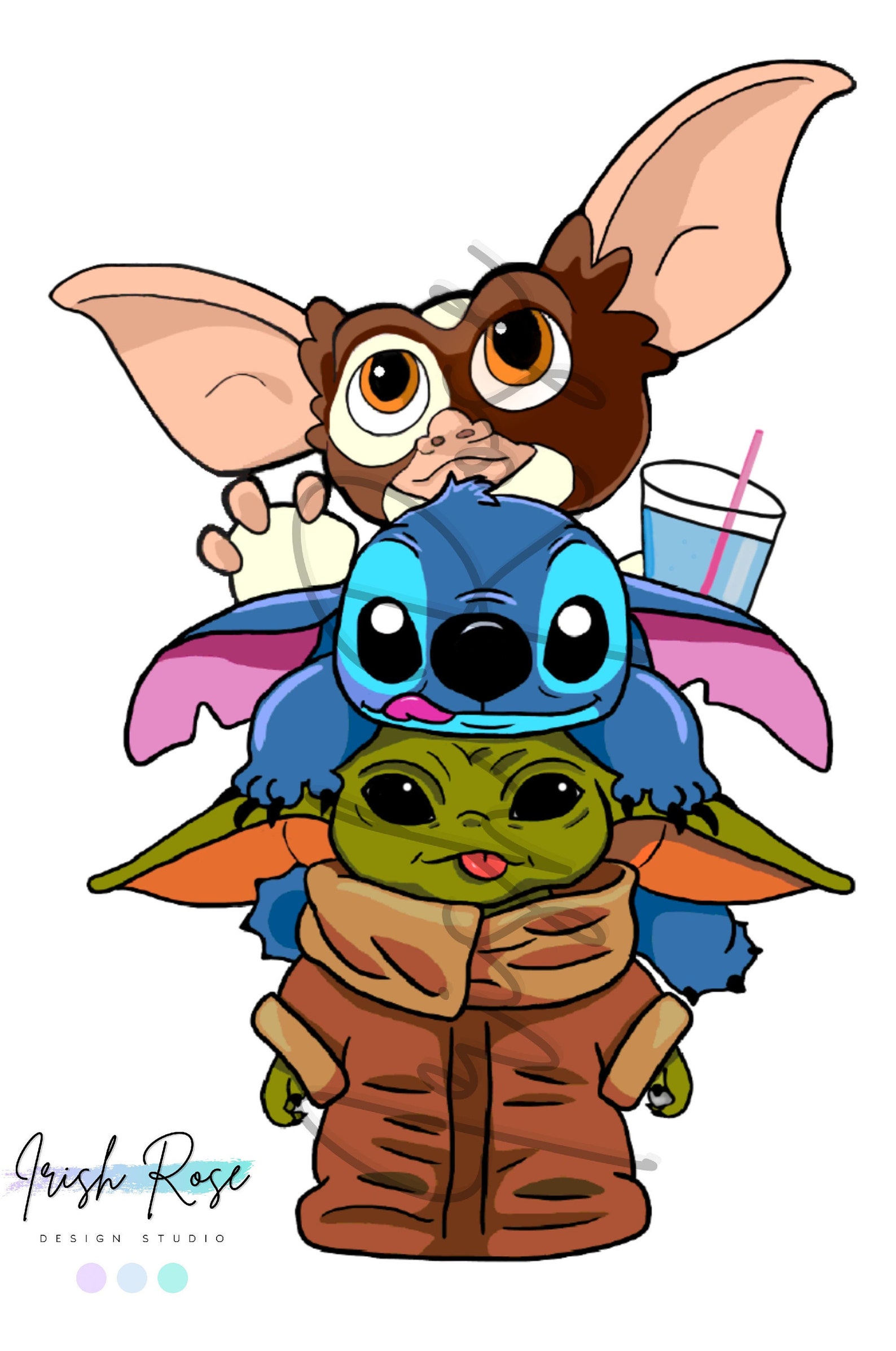 Baby Yoda Stitch and Gizmo | Etsy