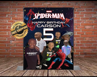 Toile de fond anniversaire Spiderman, fête d'anniversaire Spiderman, décoration de fête Spiderman, décoration d'anniversaire Spiderman, décoration de fête Spiderman