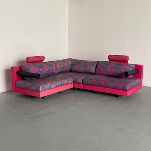 Memphis Design Postmodern 'Sity' Modular Sectional Sofa, Antonio Citterio for B&B Italia, 1972 / Rare and Early Original Production