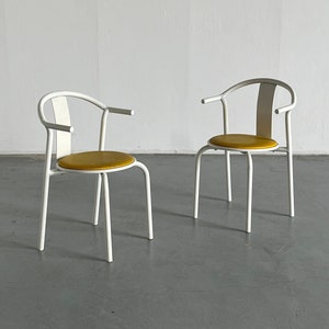 Pair of Vintage Ikea Postmodern Memphis MAXMO Metal Dining Chairs, 1980s IKEA