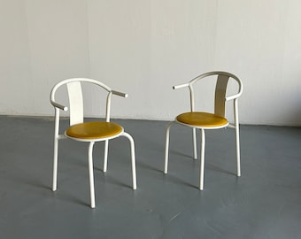 Pair of Vintage Ikea Postmodern Memphis MAXMO Metal Dining Chairs, 1980s IKEA