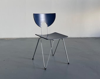 1 of 12 Memphis Style Vintage Postmodern 'Mikado' Dining Chairs By Kusch & Co, 1980s West Germany