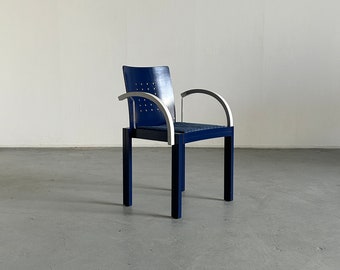 1 of 20 Postmodern Memphis Era Original Thonet Vienna Sculptural Stackable Dining Chairs, Original and Signed, 1990s Austria