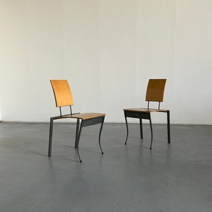 1 of 2 Sculptural Memphis Design Postmodern Chairs by Karl Friedrich Förster for KFF, 1980s Germany