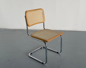 Vintage Cesca Mid Century Italian Cantilever Chair / Marcel Breuer B32 Italian Chair / Bauhaus Design / Made in Italy