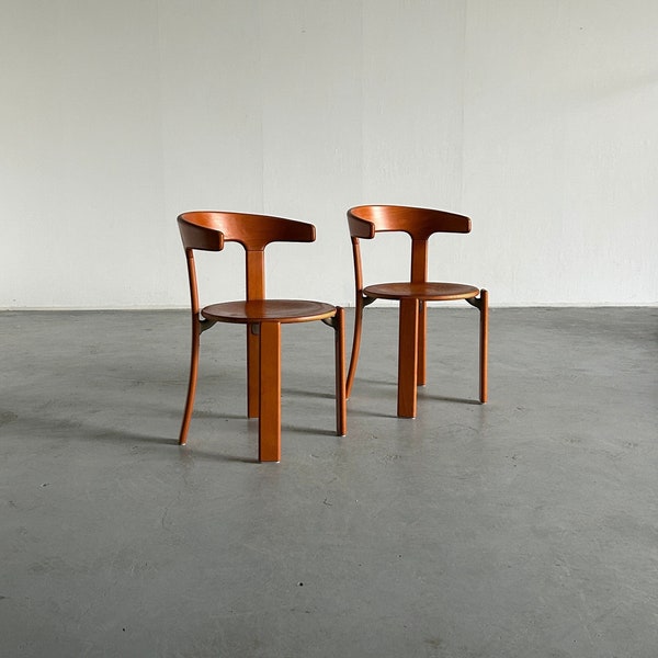 Pair of Bruno Rey Mid Century Stackable Chairs for Kusch & Co, 1990s Germany