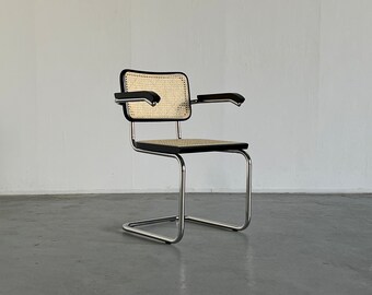 1 di 8 Sedia a sbalzo vintage Cesca Mid Century / Sedie di design Marcel Breuer B64 / Design Bauhaus / Primi anni 2000, Italia