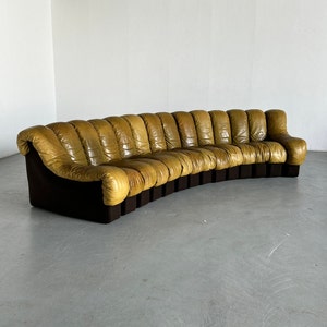 Sofá seccional De Sede DS-600 ''Non Stop'' de Ueli Berger, Eleanora Peduzzi-Riva & Hans Ulrich, primer modelo de los años 70. Juego de 14