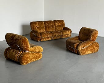 Adriano Piazzesi &#39;Okay&#39;-zitset, iconisch ontwerp uit het midden van de eeuw, jaren 1970
