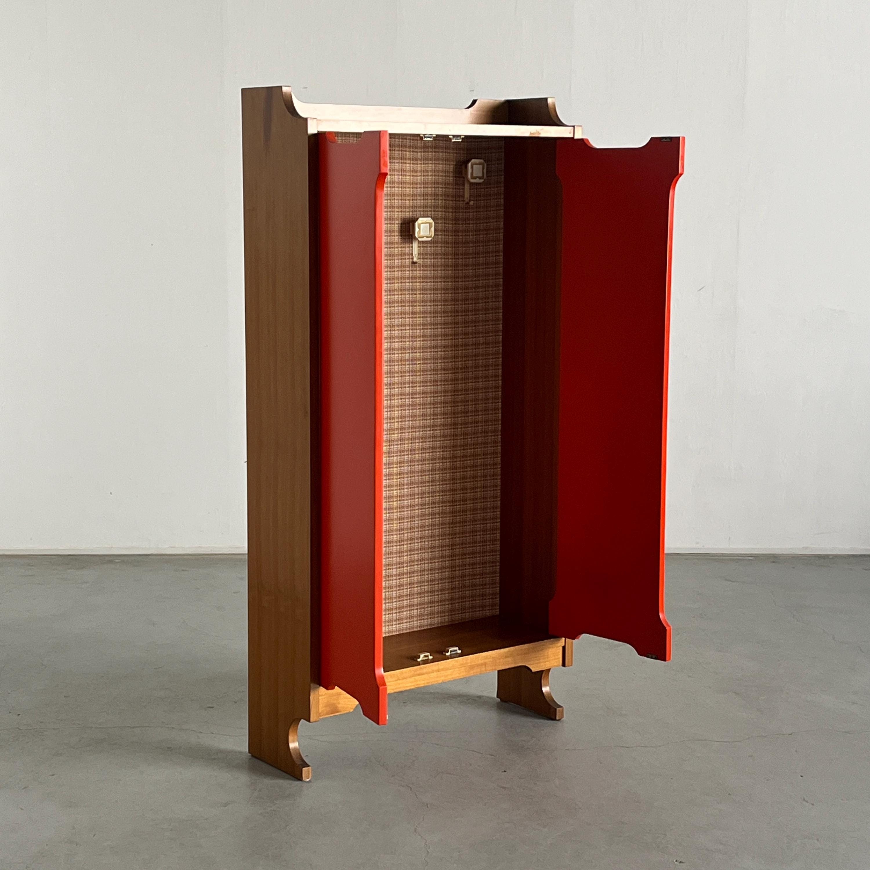 Italian Vintage Constructivist Wooden Cabinet, Mid-century Modern 1960s ...