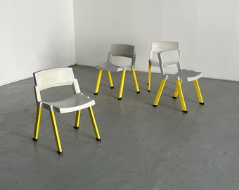 Set of 4 Postmodern 'City' Chairs by Paolo Orlandini and Roberto Lucci for Lamm, 1980s Italy