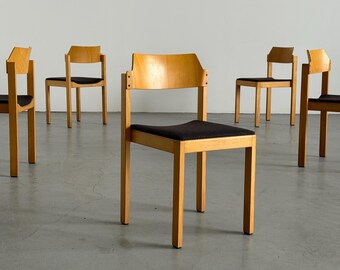 1 of 8 Vintage 'Canto' Chairs by Rainer Schell for Schlapp, Stackable Chairs, Scandinavian Modern Furniture, Cafe Chairs