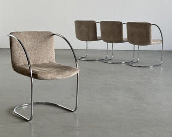 RESERVED Mid-Century Modern 'Lens' Dining Chairs by Giovanni Offredi for Saporiti Italy, 1960s