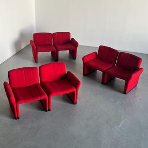 1 of 4 Italian Postmodern Loveseats in Style of Giancarlo Piretti, 1970s