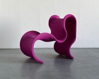 Grand Fauteuil Fiocco par Gianni Pareschi pour Busnelli en Rose, 1970s