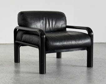 Gae Aulenti Orsay Black Armchair 54-S1 for Knoll International