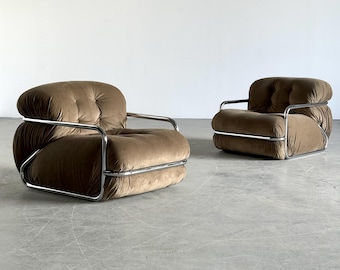 RESERVED Pair of Vintage Italian Armchairs by Mario Sabot, 1970s