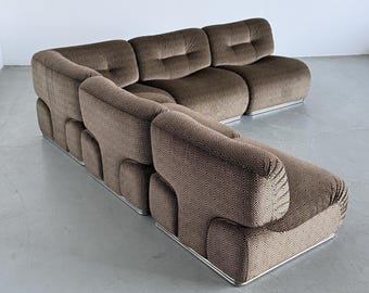 Large Mid-Century Italian Modular Sectional Sofa by Europoltrona, c. 1980
