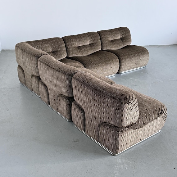 Large Mid-Century Italian Modular Sectional Sofa by Europoltrona, c. 1980