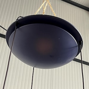 Luminaire Suspension Aurora Par Arteluce - Design Perry King, Vintage 1980, Bleu