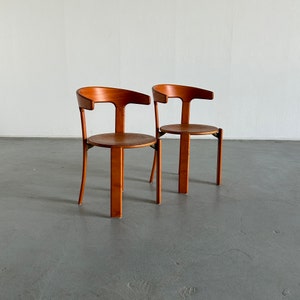 Pair of Bruno Rey Mid Century Stackable Chairs for Kusch & Co, 1990s Germany