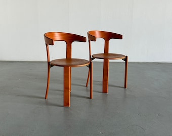 Pair of Bruno Rey Mid Century Stackable Chairs for Kusch & Co, 1990s Germany