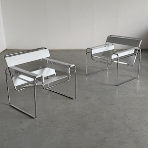 1 of 2 Vintage &#39;Wassily&#39; Armchairs by Marcel Breuer, Iconic Bauhaus Designed Model B3 Chair Modernist Chair, 1970s Vintage Replica